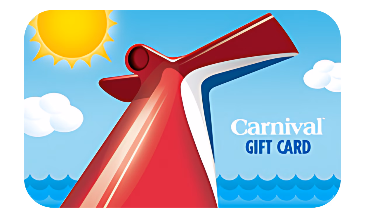 Carnival Cruise Gift Card – eGift by Email | $100–$500