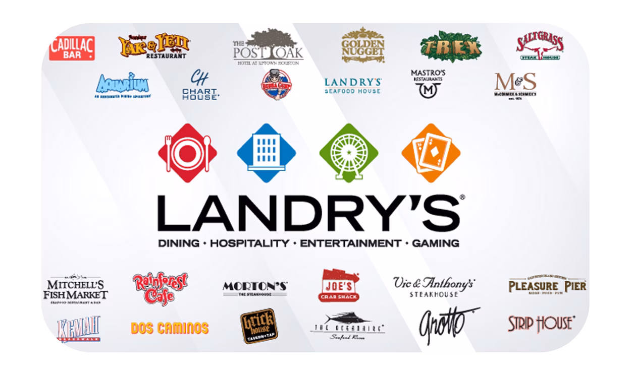 Landry’s Restaurants Gift Card – eGift by Email | $25–$100