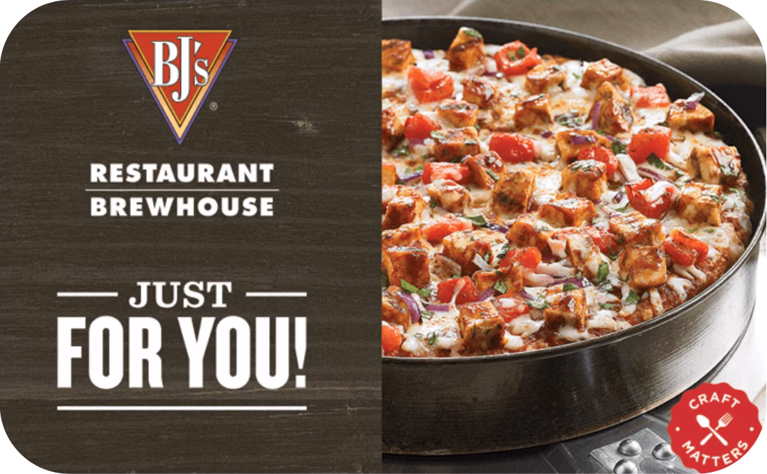 BJ’s Restaurant & Brewhouse Gift Card – eGift by Email | $15–$200